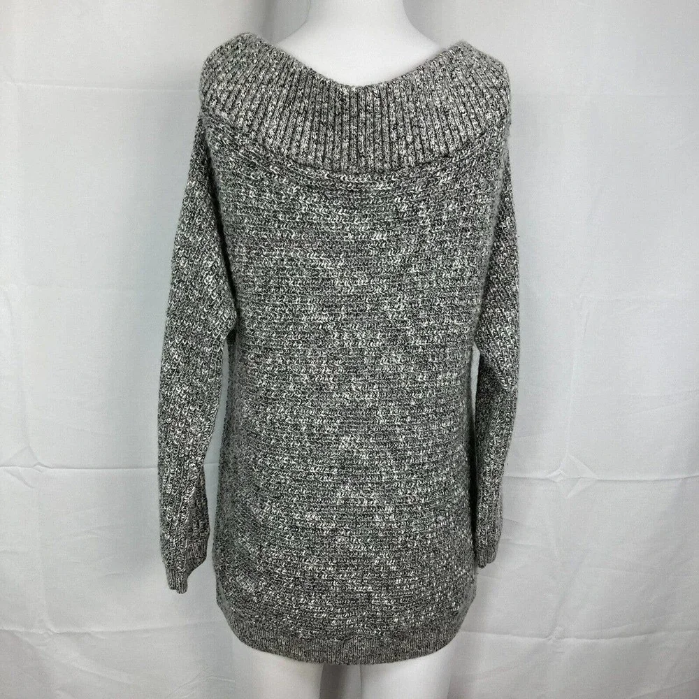 Express Sweater Womens Sz M Gray Wool Mohair‎ Knit Boat Neck Pullover NWT